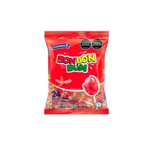Bolsa de chupetas Bon Bon Bum variadas, golosinas colombianas importadas Uruguay queso-colonia-de-pana-y-todo-uruguay
